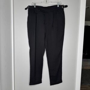 SHEIN Women's Black Pleated Tapered Pants‎ Size M High Waist